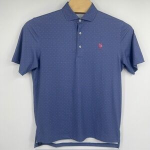 Turtleson Mens Medium Purple & Red Micro Dot Stretch Performance Golf Polo Shirt